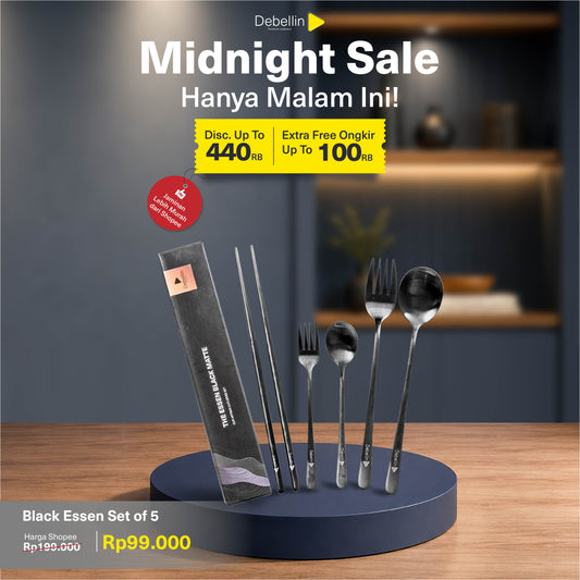 Debellin Black Essen Cutlery Set
