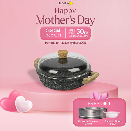 Debellin Grey Granite Shallow Casserole 28cm