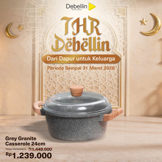 Debellin Grey Granite Casserole 24 cm