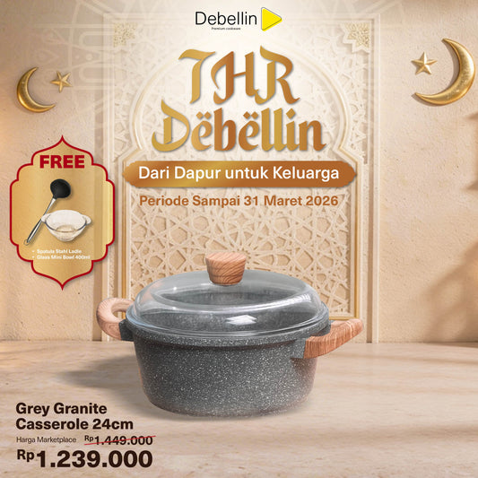Debellin Grey Granite Casserole 24 cm